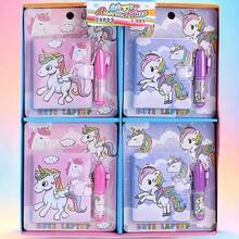 50頁辦公備忘錄,提醒,小型記事本,適用於寫作,返校,學校筆記本,學校用品。可愛的水染獨角獸筆記本套裝-女孩和兒童的完美禮物！ - 粉色 - 查看 4