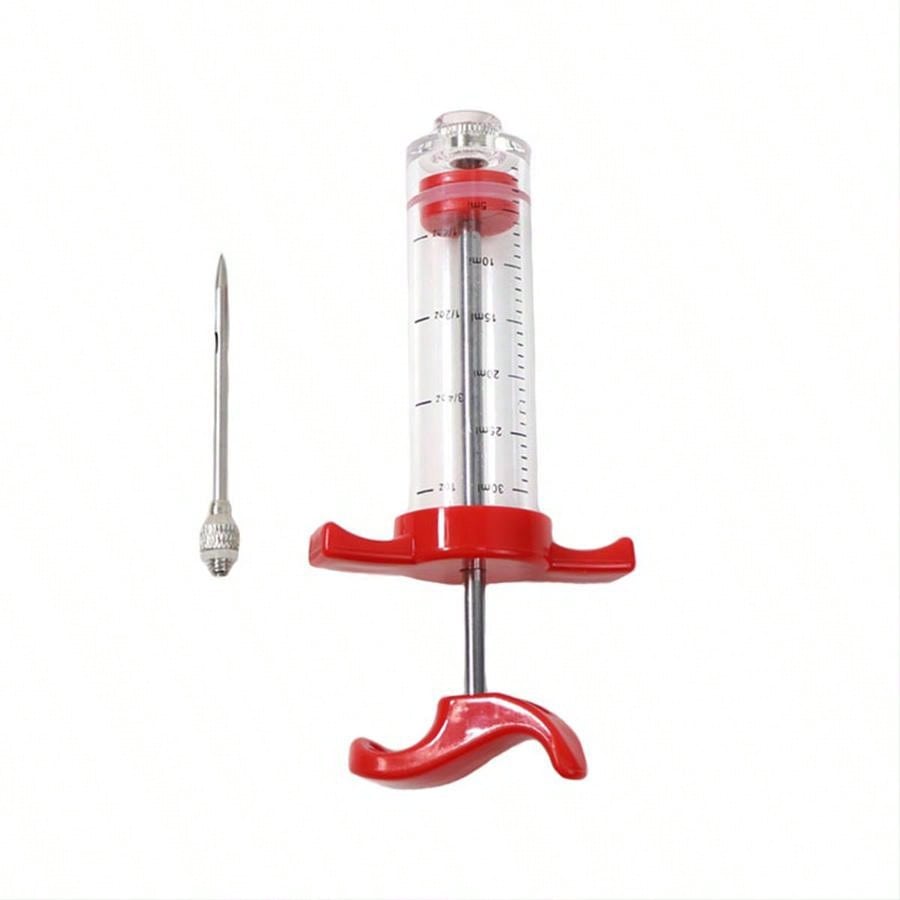 304 Needle Injector For Kitchen Flavor Injection, Plastic Turkey Injector For Grilling And