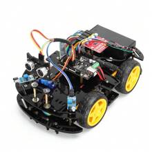 Tscinbuny Robot Programable Inteligente Para Kit De Programación De Arduino Versión Completa, El Mejor Conjunto De Kits Educativos De Electrónica De Robótica Inteligente, Kit De Codificación Electrónico Diy Con Instrucciones Manuales Y Códigos Programados - Albaricoque - Ver 4