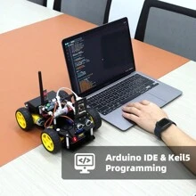 TSCINBUNY ESP-32 Smart Robot Car Kit For Arduino And Keil 5 Programming Combining ESP32 CAM With STM32 Electronics Educational Robotic Kit With Codes And Manual Instructions - Apricot - View 9