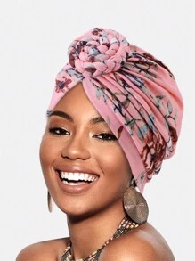 1pc Women's Twisted Braid Elastic Cap Headwrap Soft  Hat, Suitable For Daily Wear - Printed Style - View 19