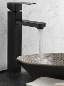 Inox Torneira banheiro Alavanca Moderna Abs Luxo 1/4 De Volta Cromo Premium Monocomando - Preto - Visão 2