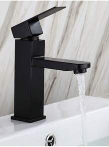 Inox Torneira banheiro Alavanca Moderna Abs Luxo 1/4 De Volta Cromo Premium Monocomando - Preto - Visão 8