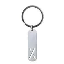 1 Miếng Không giới tính Thiết kế mới Thép không gỉ 26 Dài Vật rủ xuống Móc chìa khóa Với Xu hướng: Cắt giảm Chữ cái Đối với Học sinh Ba lô Đồ trang trí - Bạc - Xem 33