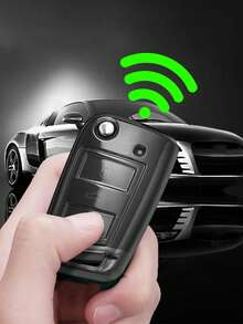 1個tpu材質的黑色汽車鑰匙套,3按鈕折疊鑰匙防摔保護套,適用於途騰2017-2020款車型 - 黑色 - 查看 5