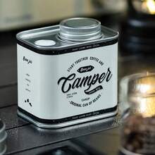 Coffee Beans Sealed Tin Can With Airtight Lid For Storage And Freshness, Packaged In Iron Box - White - View 3