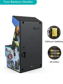 2.8Inch 16Bit Handheld Portable Arcade Nostalgic Game Console Plug And Play TV Video AV Output Electronic Mini Game Station Toy Gift(Support 150+ Classic Retro Games) - Black and White - View 4