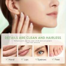 20片天然蜂蜜脱毛蜡纸，适用于唇部、面部、眉毛和比基尼部位脱毛，附赠维生素E舒缓湿巾 - 白色 - 查看 4