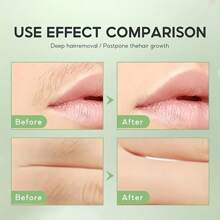 20片天然蜂蜜脱毛蜡纸，适用于唇部、面部、眉毛和比基尼部位脱毛，附赠维生素E舒缓湿巾 - 白色 - 查看 3