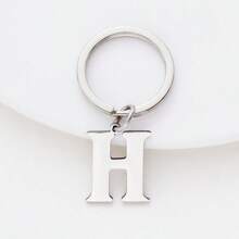 1 buc. Breloc unisex cu litere A-Z din oțel inoxidabil Breloc cu litere simplu cadou pentru prieten, pandantiv pentru bagaje Rechizite școlare Cadouri pentru profesori Accesorii pentru profesori înapoi la școală
