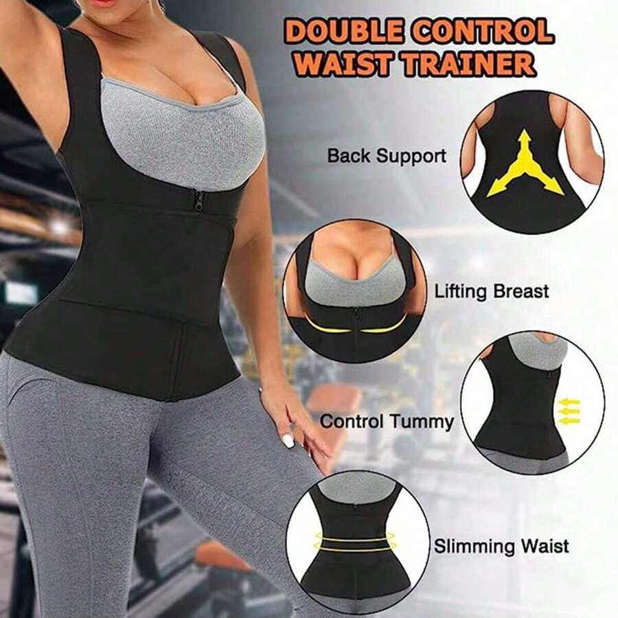 Women's TightFitting Vest Designed With Upper And Lower Chest, Waist Trainer, Back Support Band