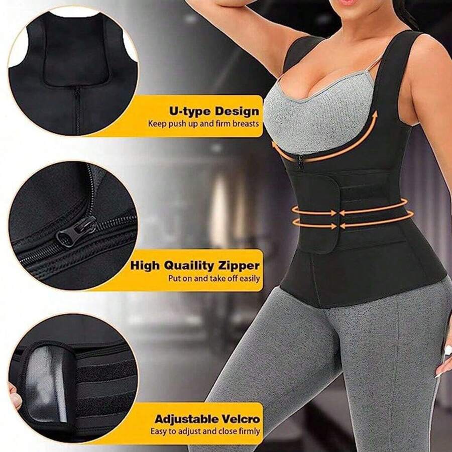 Women's TightFitting Vest Designed With Upper And Lower Chest, Waist Trainer, Back Support Band