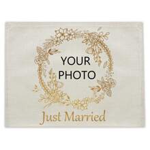 1pc Diy Customized Printed Placemat, Create Your Own Romantic Design For Wedding Or Anniversary Gift