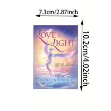 Love Light Divine Guidance Oracle, Mini Cards (With QR Code PDF-Guidebook) Connect With God's Infinite Love & Light, Give You A Topic Of Spiritual Contemplation To Inspire You, Gaming Gift Family Party Table Board Game,Game Solitaire  Card Game - Blue - View 2
