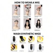 1 Tối đa Nhiều màu Hỗn hợp Tóc giả tổng hợp 24 Inch Trung bình Phần Tóc mái Dài Tóc xoăn Buổi tiệc Buổi tiệc Tóc Giả Cosplay  Đối với Mỗi ngày Mặc Tóc giả Đối với phụ nữ - Hai tông màu - Xem 8