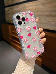 1 Ốp điện thoại chống rơi hình trái tim và con bò màu hồng với các đường cắt chính xác Tương thích với iPhone - Nhiều màu - Xem 1