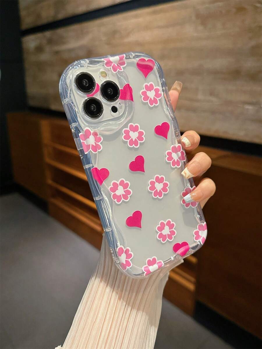 1 Ốp điện thoại chống rơi hình trái tim và con bò màu hồng với các đường cắt chính xác Tương thích với iPhone - Nhiều màu - Xem 1