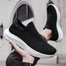 2024 Mới Nam Chống trơn trượt , Thoáng khí , Chống mài mòn , Sành điệu Và Linh hoạt Giải trí Giày dép - Đen và trắng - Xem 5