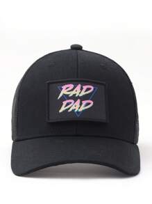 1pc Unisex Black Cartoon Pattern Mesh Breathable Sun Protection Baseball Cap, Suitable For Casual Daily Wear - Multicolor - View 3