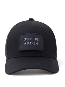 1pc Unisex Black Cartoon Pattern Mesh Breathable Sun Protection Baseball Cap, Suitable For Casual Daily Wear - Multicolor - View 8