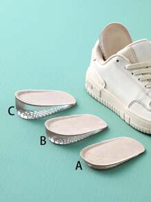 1對隱形增高鞋墊,硅膠增高鞋墊,自粘軟墊女性專用 A:1.5公分,b:2.5公分,c:3.5公分 - 杏色 - 查看 2