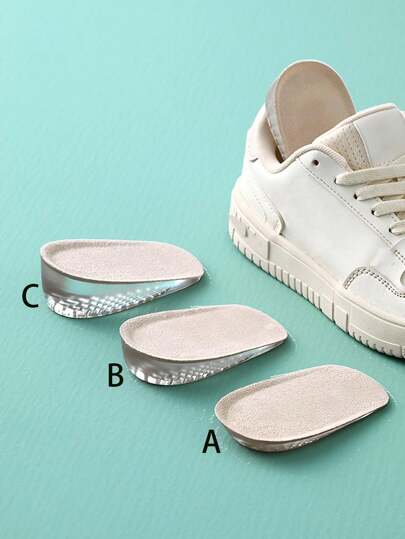 1對隱形增高鞋墊,硅膠增高鞋墊,自粘軟墊女性專用 A:1.5公分,b:2.5公分,c:3.5公分