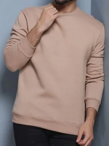 Men Sweatshirts - Khaki - View 3