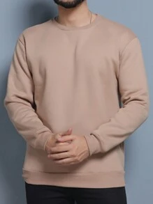 Men Sweatshirts - Khaki - View 1