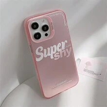 1件有趣圖案磨砂防滑防摔手機殼，適用於 iPhone 7/8/11/12/13/14/15/X/Xr/Xs/Plus/Pro/Pro Max/Se2 - 粉紅色[0] - 查看 5