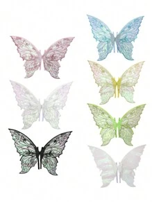 1 件四叶金箔蝴蝶翅膀道具适用于各种节日装扮派对酒吧角色扮演万圣节翅膀