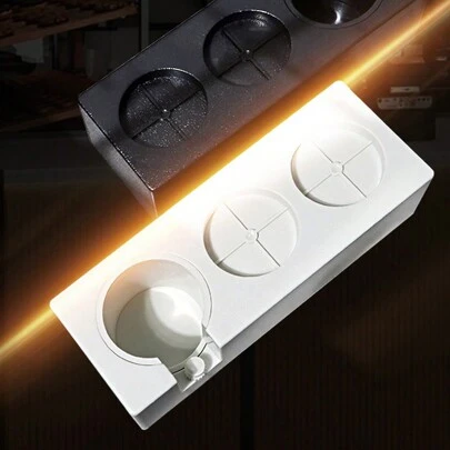 1pc White Abs Coffee Powder Press Container, Simple & Lightweight Multi-Functional Coffee Storage Container Back To School