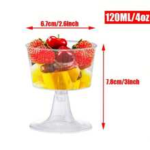 Set Of 10 Plastic Martini Cups,Dessert Glasses For Party Pudding, Appetizers, Mousse, Jelly,Shot Glass,Made Of Reusable Clear Acrylic Cocktail Glasses - Clear - View 2