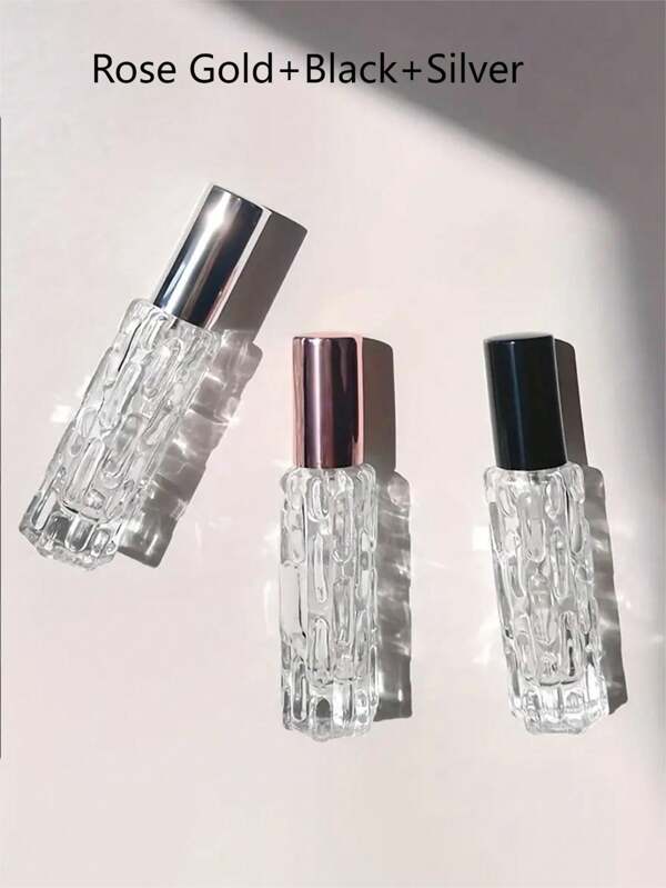 透明空喷雾瓶 0.34 盎司迷你可再填充玻璃细雾香水喷雾瓶带盖化妆品香水香薰疗法化妆水储水容器 DIY 美容工具旅行必需品旅行必需品海滩旅行收纳袋暑假返校学校用品假日露营假日必需品配件女士香水男士香水