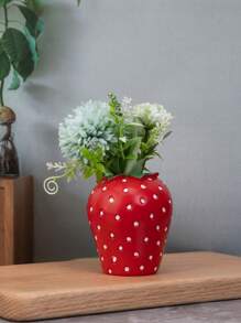 1 bình hoa trang trí hình quả dâu tây bằng nhựa mini cho gia đình - Nhiều màu - Xem 5