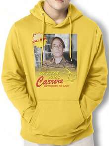 Men Hoodies - 黃色 - 查看 1