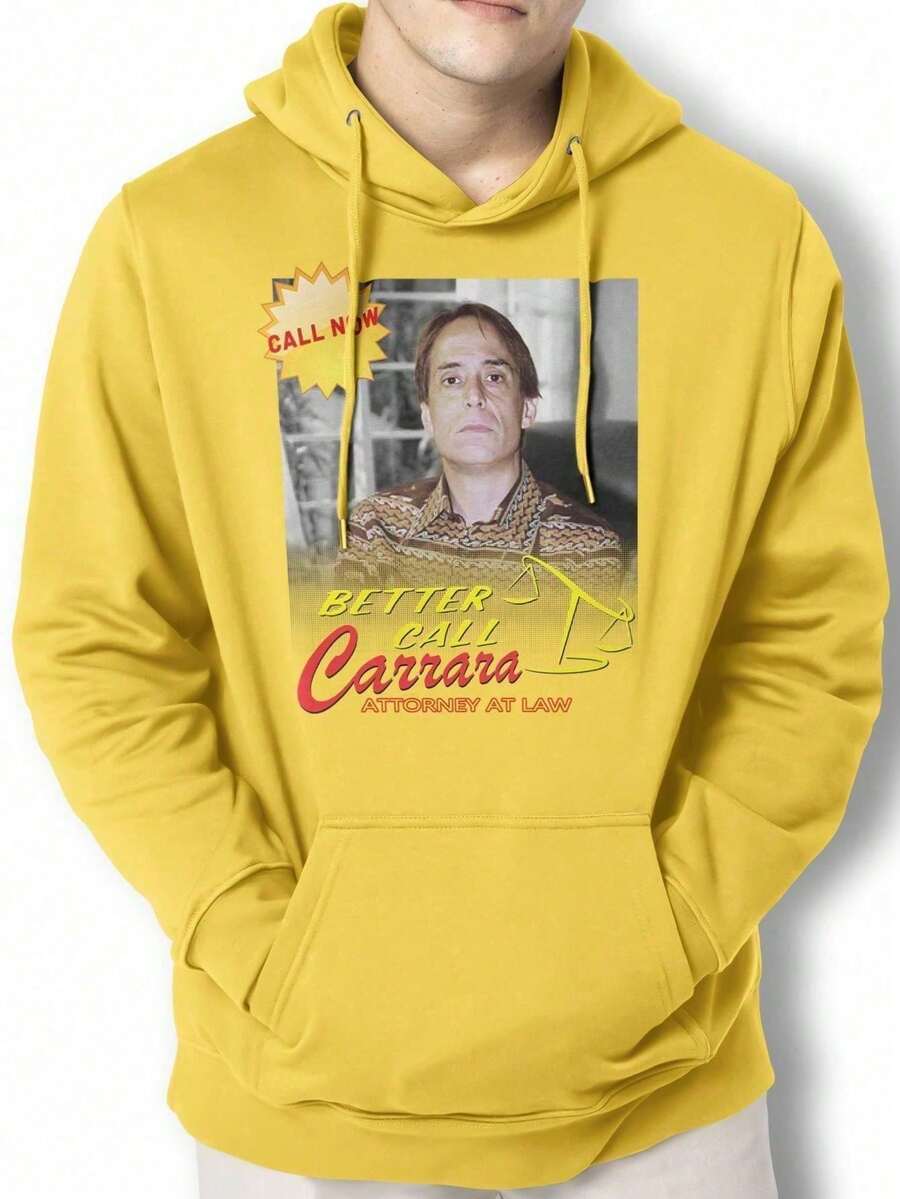 Men Hoodies - 黃色 - 查看 1