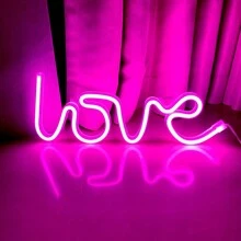 1 tấm biển hiệu đèn neon tình yêu, đèn neon hình trái tim tình yêu XOXO Rose, dùng pin hoặc USB, trang trí để bàn hoặc treo tường, kích thước 13,5 x 5,11 inch (34,5 x 13 cm) - trắng - Xem 15