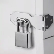 1pc Stainless Steel Lock Buckle For Door, Window, Drawer, Showcase, Padlock, Hardware Accessory With Password Function