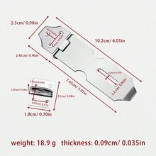 1pc Stainless Steel Lock Buckle For Door, Window, Drawer, Showcase, Padlock, Hardware Accessory With Password Function