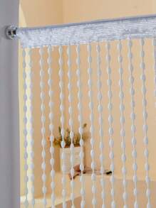 1pc Thick Line Lantern Shaped Curtain With Pom-Pom Ball Decor For Home Decoration, Room Divider Or Window Treatment