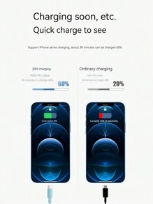 1 Sets Fit Fast Charging 20W PD Type C Power Wall Charger With 3ft (About 1 Meter) Charging Cable Compatible With IPhone IPad