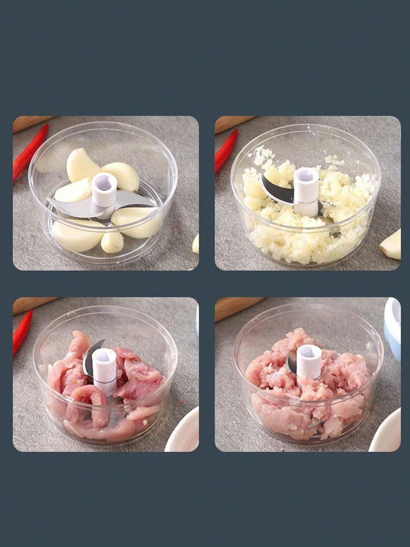 Second Generation Mini Garlic Press With Cutting, Squeezing And Mashing Functions, Handheld