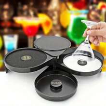 1個三層調味料盒,適用於鹽、糖、葡萄酒、雞尾酒等,適用於餐廳、家庭廚房、酒吧配件