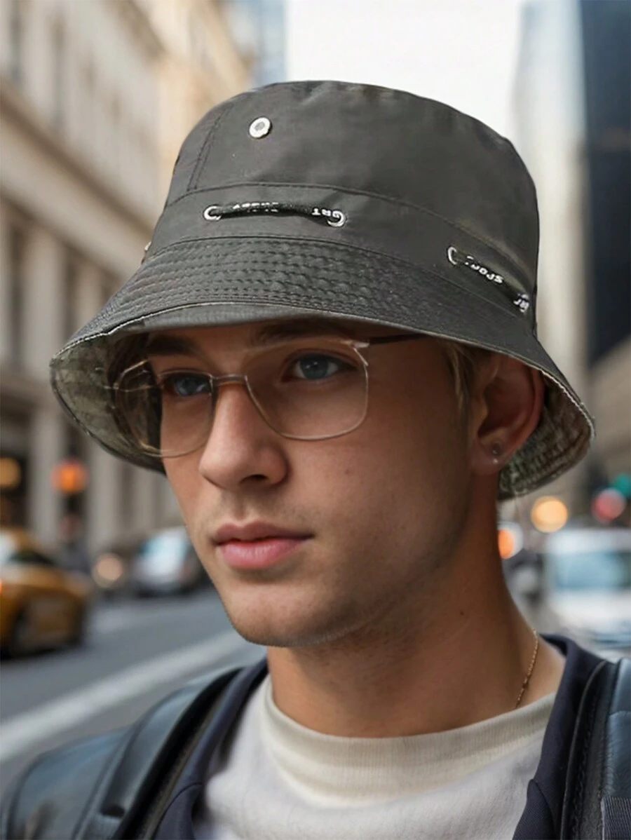 1pc Men's Bucket Hat Sun Hat Foldable Bucket Hat For Outdoor Travel