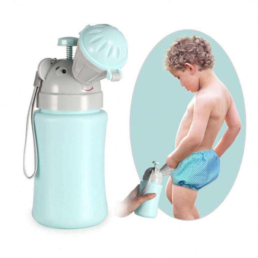 1 pieza Orinal portátil para bebé y niño, inodoro de emergencia para campamento, carro y viaje. Entrenamiento de pipí para niños. - Azul - Ver 1