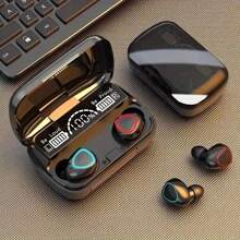 AXNEN Novos Fones De Ouvido M10 Tws, Fone De Ouvido Sem Fio Estéreo Com Microfone, Fone De Ouvido Sem Fio À Prova D'água Para Esportes