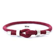 diffone Pulseira de fio vermelho da sorte para homens e mulheres, pulseira de corrente com cordão ajustável de aço inoxidável Roja De Proteccion