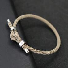 diffone Pulseira de fio vermelho da sorte para homens e mulheres, pulseira de corrente com cordão ajustável de aço inoxidável Roja De Proteccion