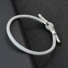 diffone Pulseira de fio vermelho da sorte para homens e mulheres, pulseira de corrente com cordão ajustável de aço inoxidável Roja De Proteccion