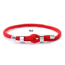 diffone Pulseira de fio vermelho da sorte para homens e mulheres, pulseira de corrente com cordão ajustável de aço inoxidável Roja De Proteccion